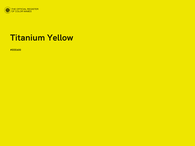 #EEE600 - Titanium Yellow color image