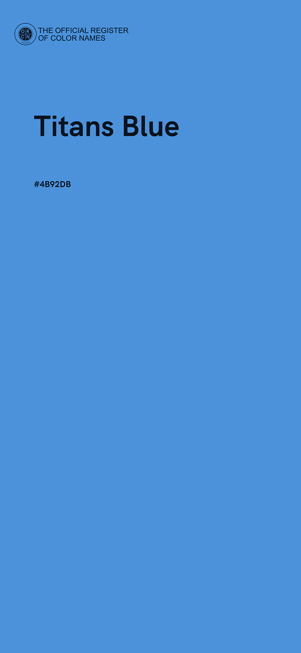#4B92DB - Titans Blue color image
