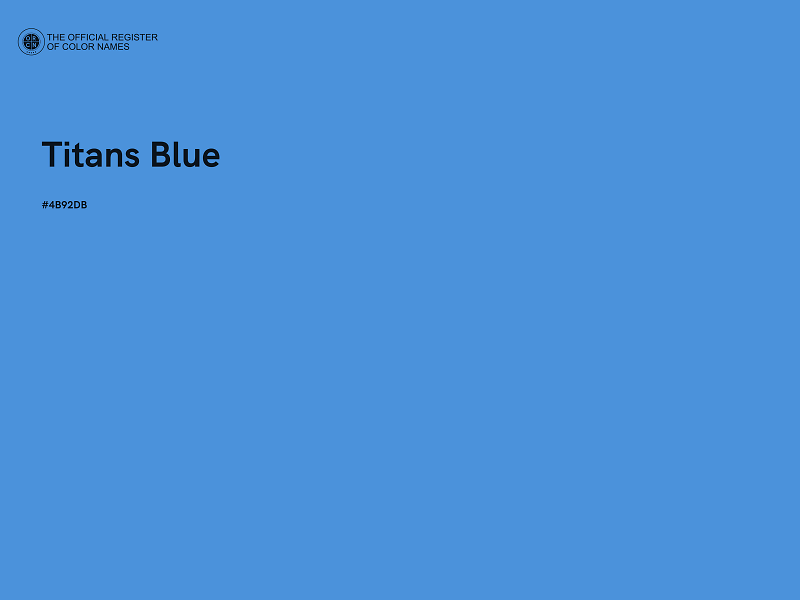 #4B92DB - Titans Blue color image