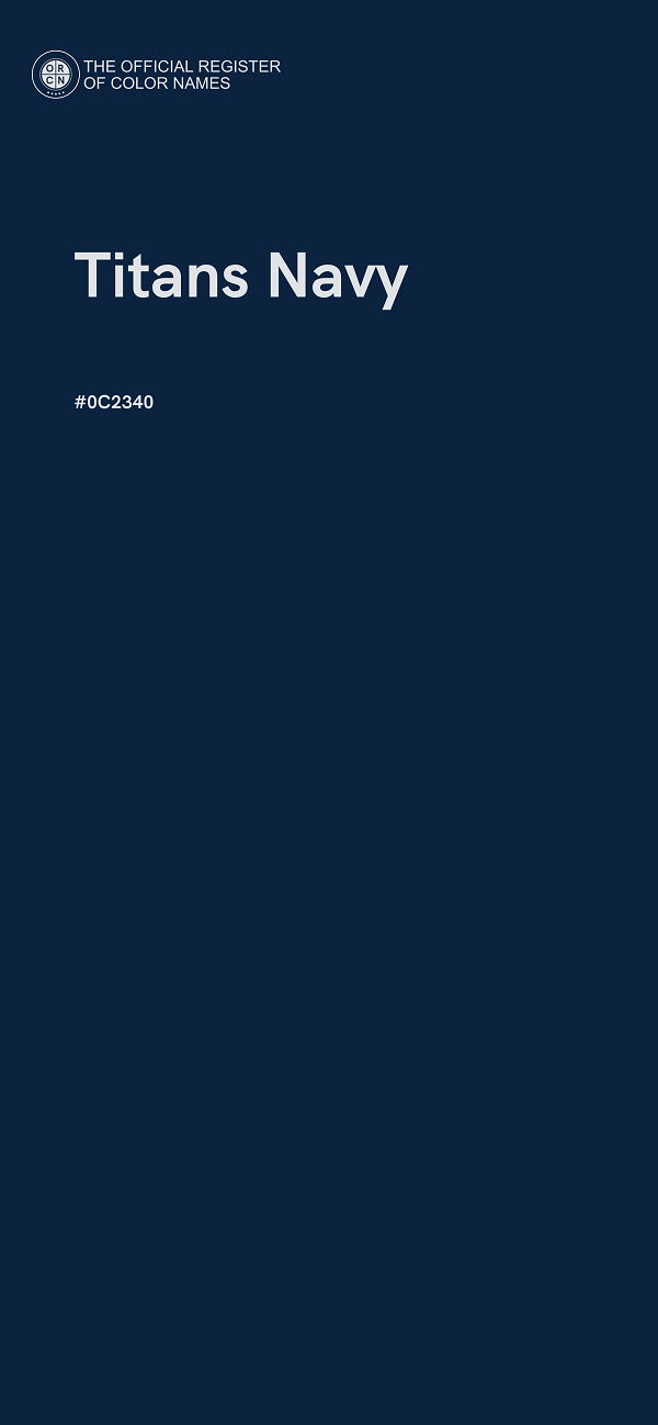 #0C2340 - Titans Navy color image