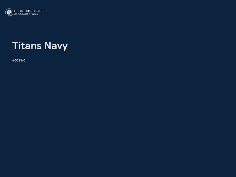 #0C2340 - Titans Navy color image