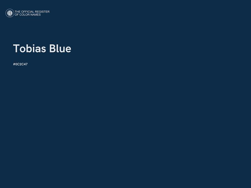 #0C2C47 - Tobias Blue color image