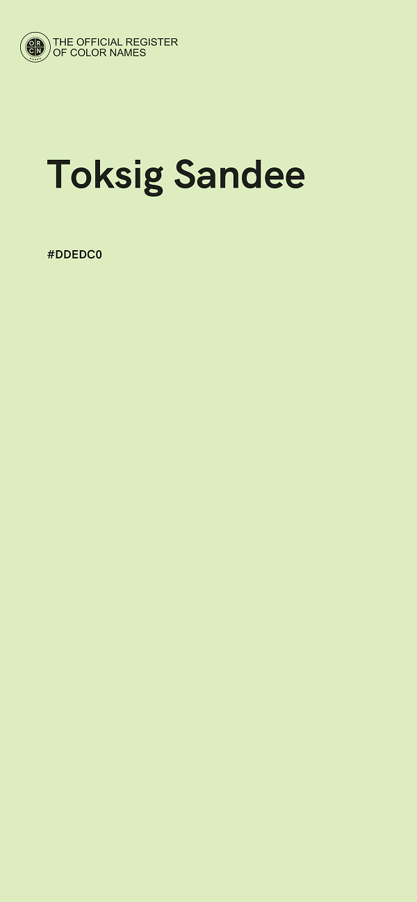 #DDEDC0 - Toksig Sandee color image