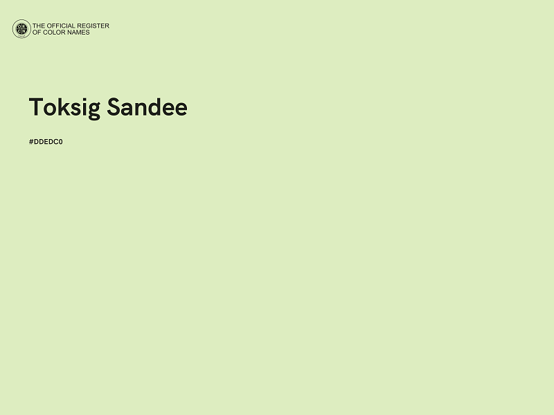 #DDEDC0 - Toksig Sandee color image