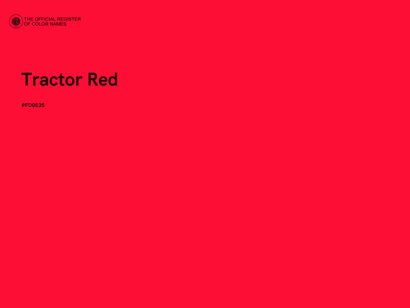 #FD0E35 - Tractor Red color image
