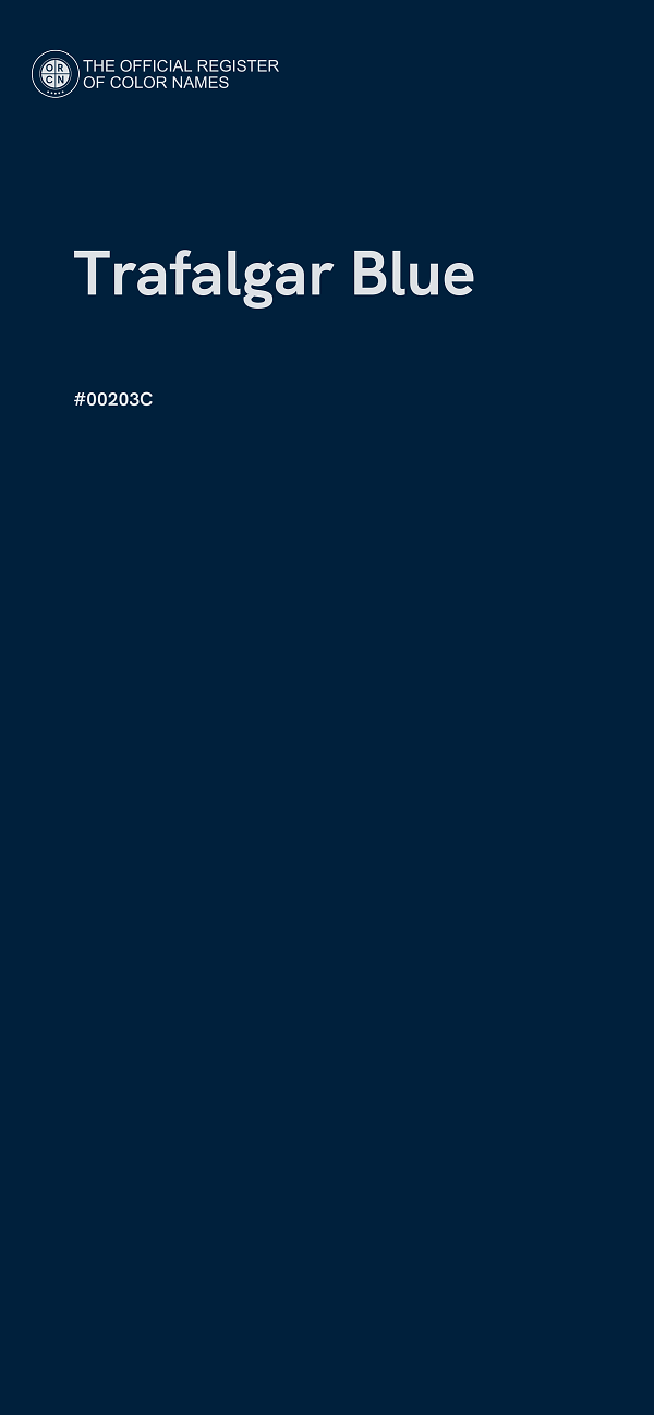#00203C - Trafalgar Blue color image