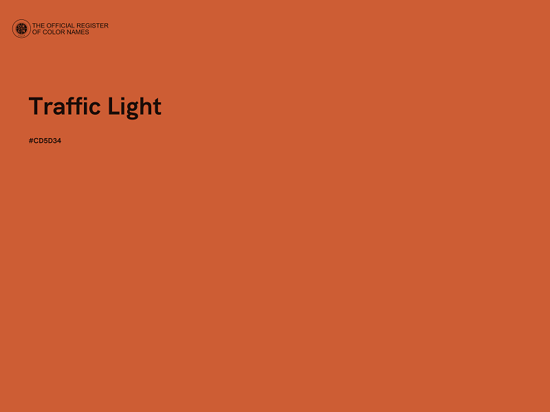 #CD5D34 - Traffic Light color image