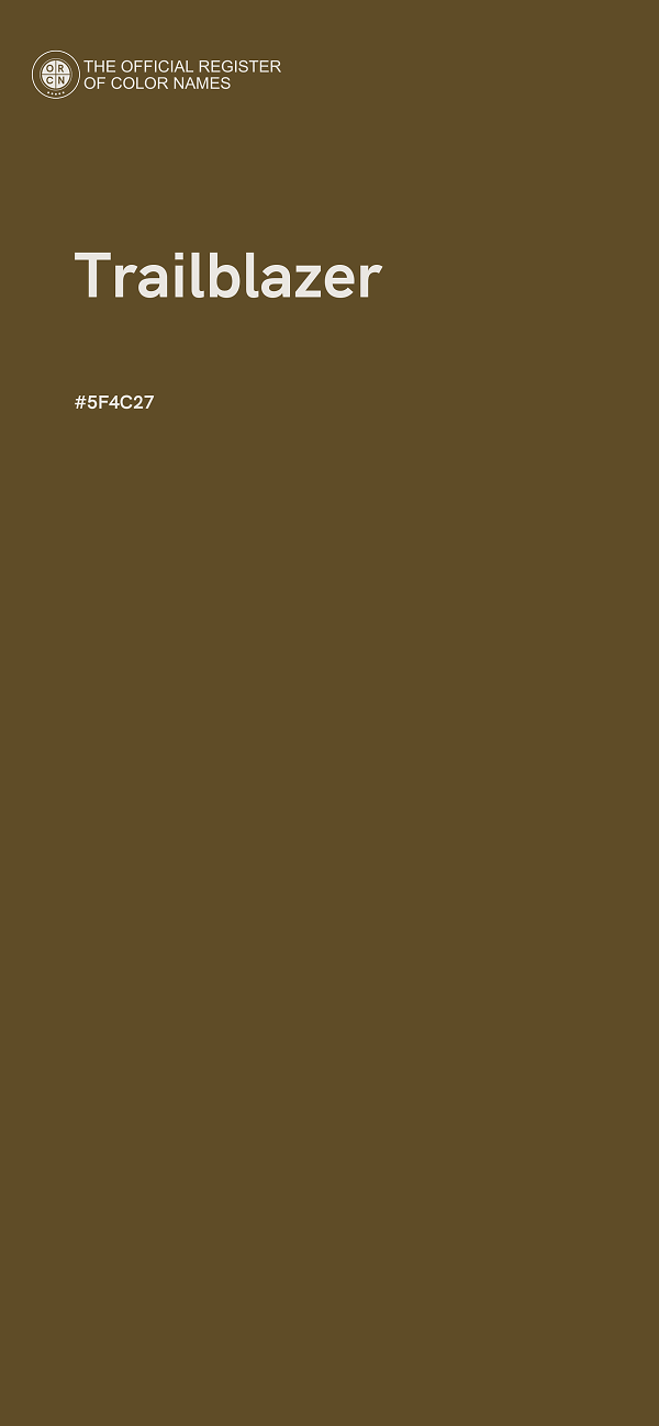 #5F4C27 - Trailblazer color image