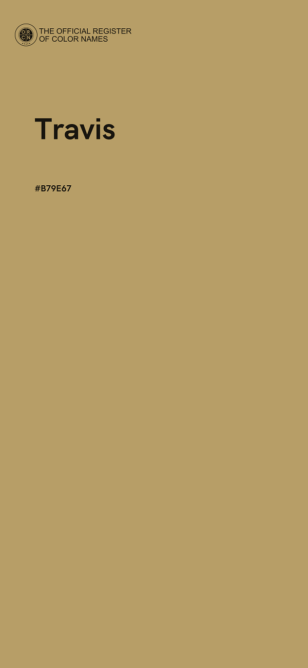 #B79E67 - Travis color image