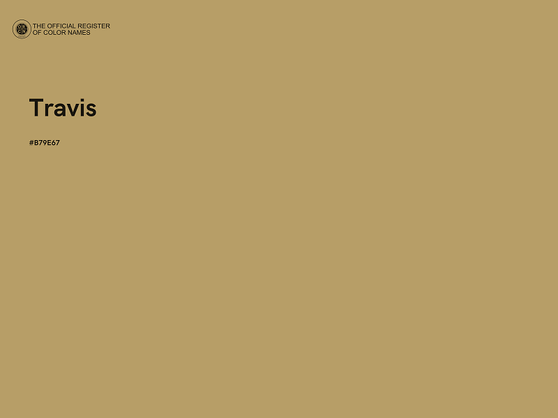 #B79E67 - Travis color image