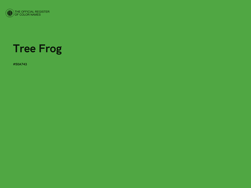 #50A743 - Tree Frog color image
