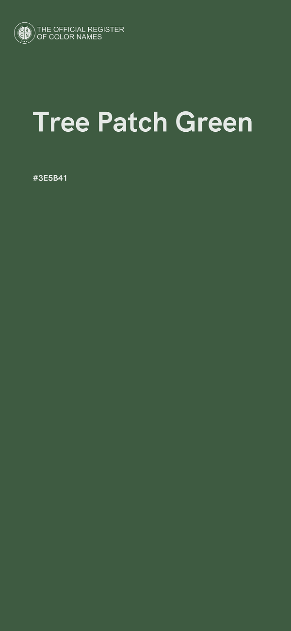 #3E5B41 - Tree Patch Green color image