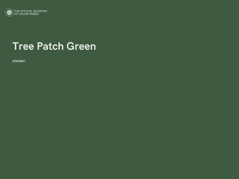 #3E5B41 - Tree Patch Green color image
