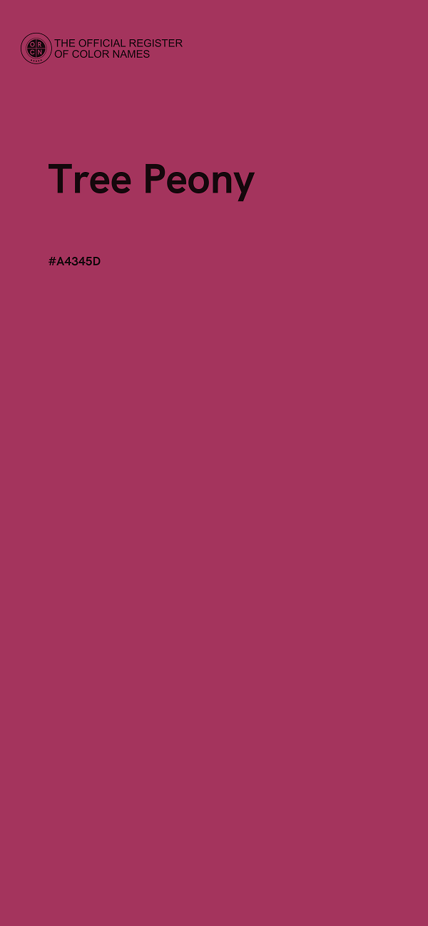 #A4345D - Tree Peony color image