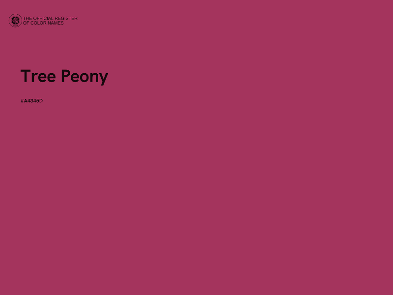 #A4345D - Tree Peony color image