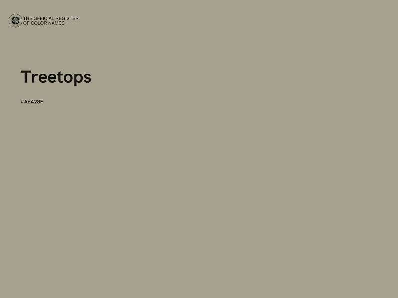 #A6A28F - Treetops color image