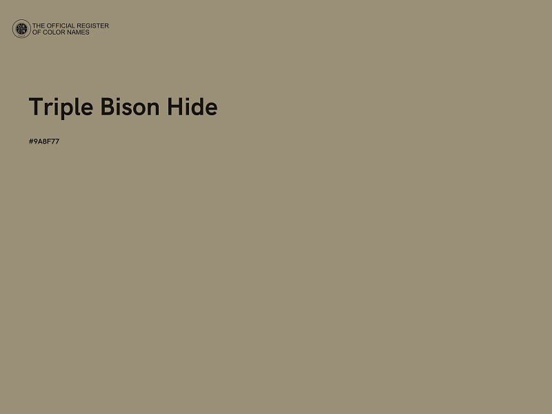 #9A8F77 - Triple Bison Hide color image
