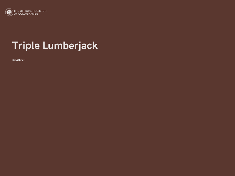 #5A372F - Triple Lumberjack color image