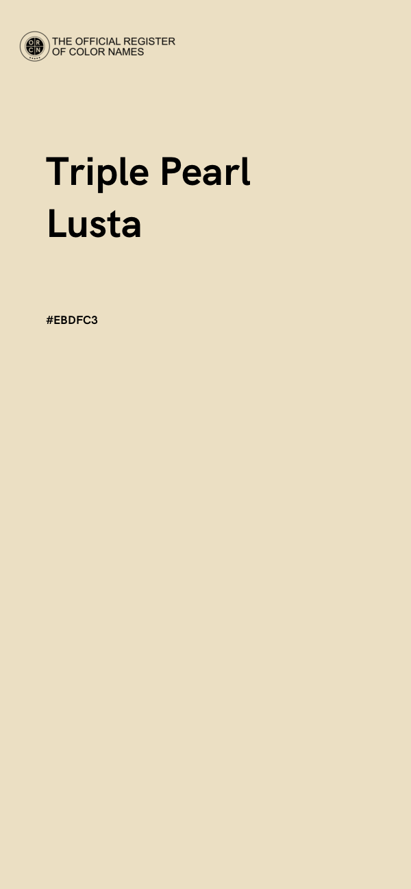 #EBDFC3 - Triple Pearl Lusta color image