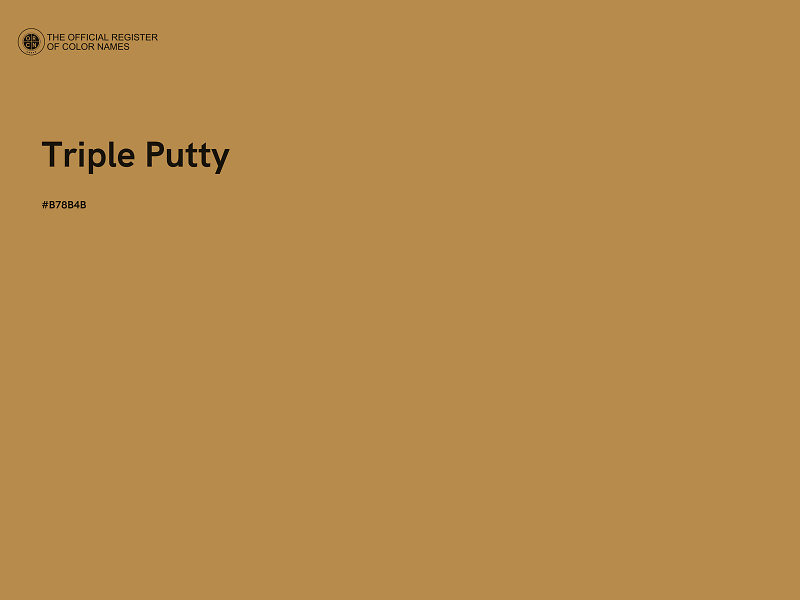 #B78B4B - Triple Putty color image