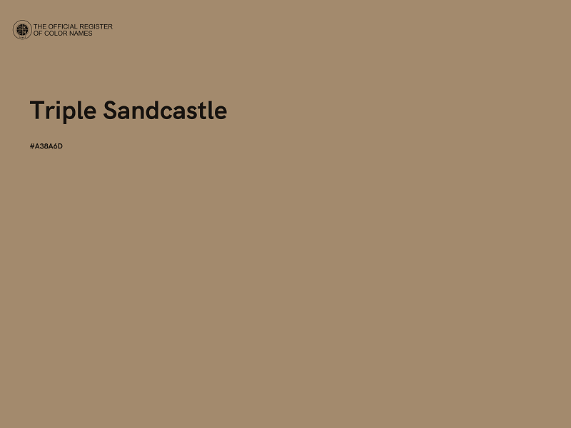 #A38A6D - Triple Sandcastle color image