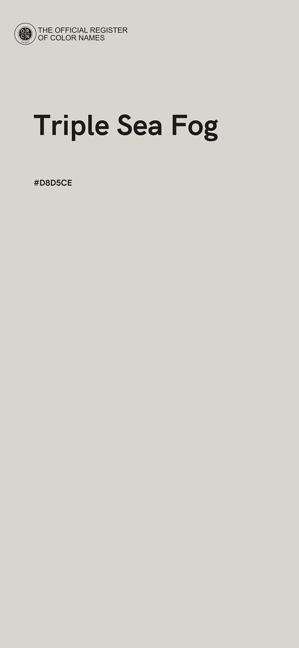 #D8D5CE - Triple Sea Fog color image