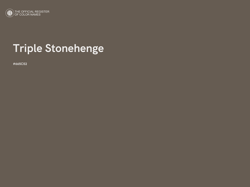 #665C52 - Triple Stonehenge color image