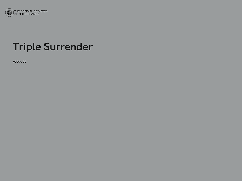 #999C9D - Triple Surrender color image