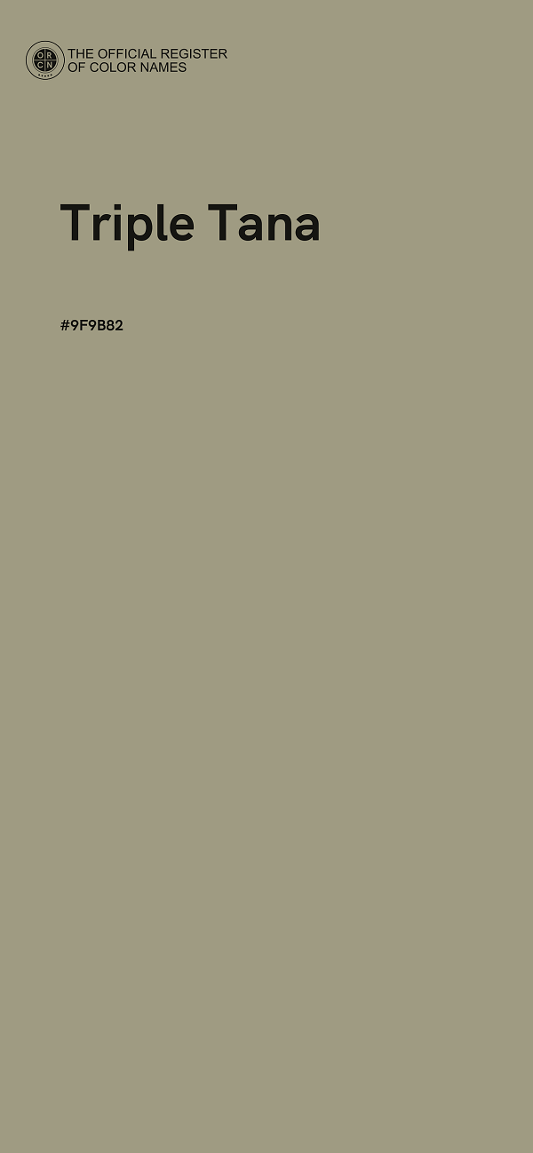 #9F9B82 - Triple Tana color image