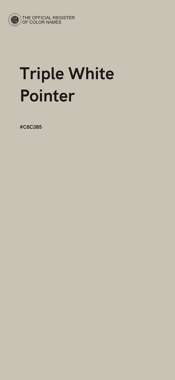 #C8C3B5 - Triple White Pointer color image