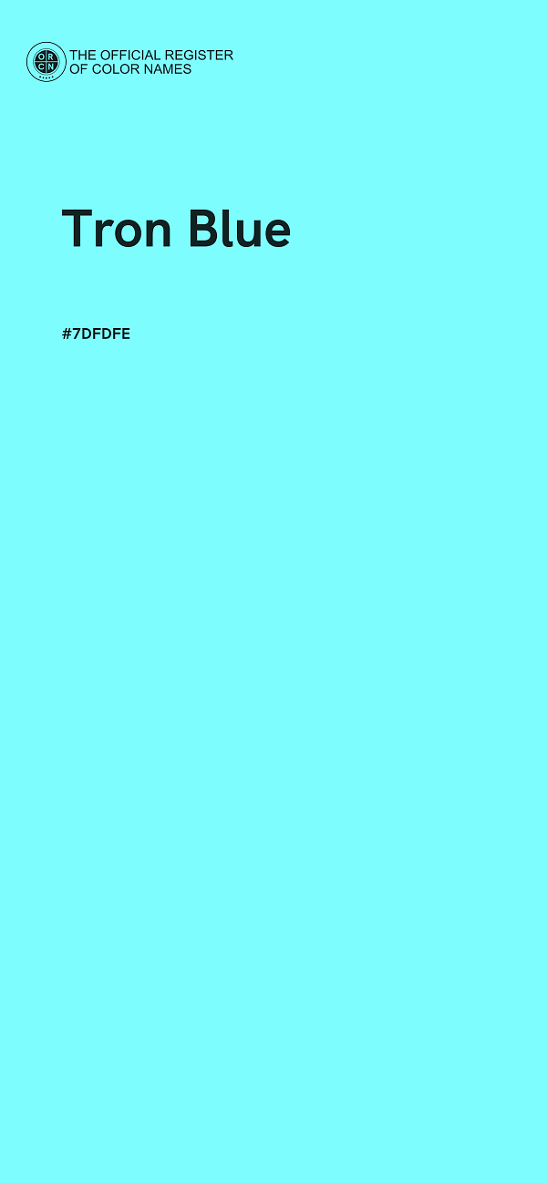#7DFDFE - Tron Blue color image