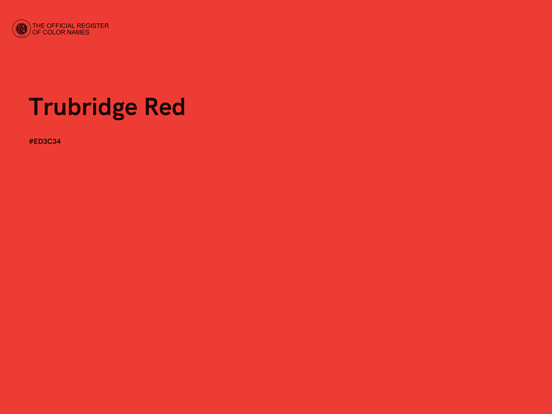 #ED3C34 - Trubridge Red color image