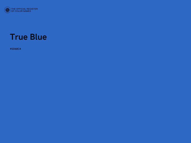 #2D68C4 - True Blue color image