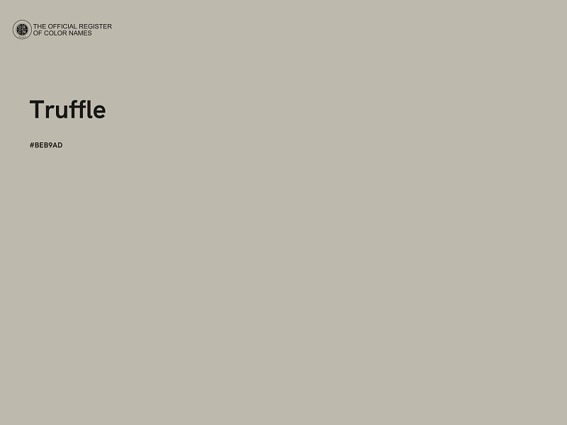 #BEB9AD - Truffle color image