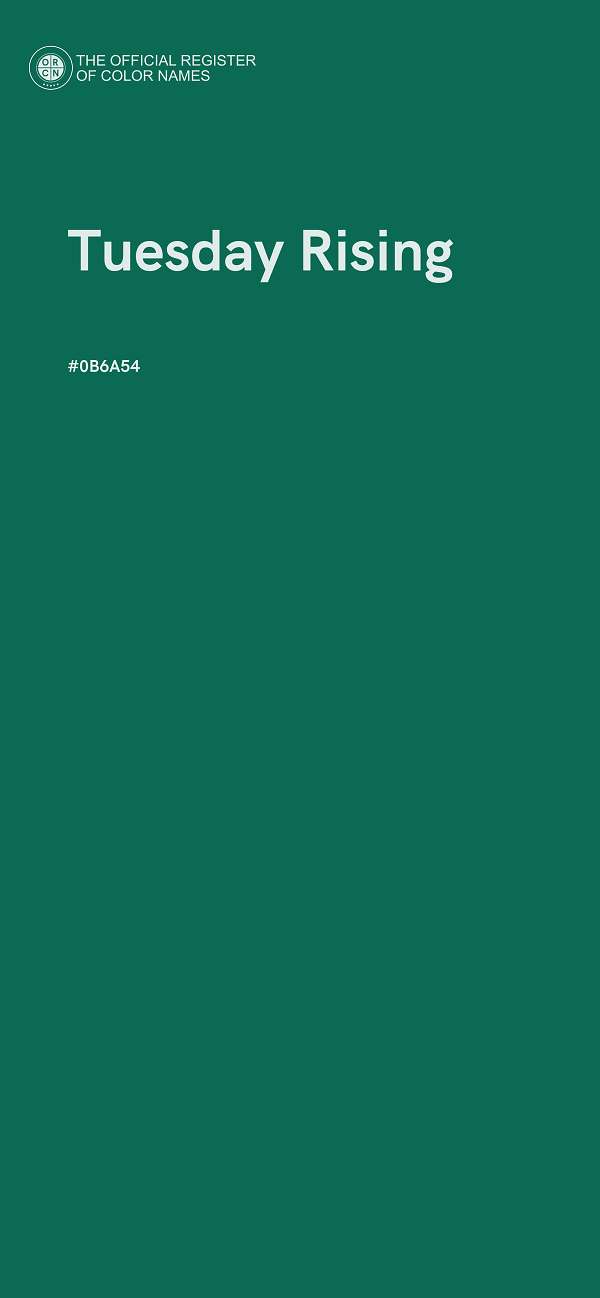 #0B6A54 - Tuesday Rising color image