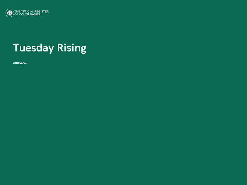 #0B6A54 - Tuesday Rising color image