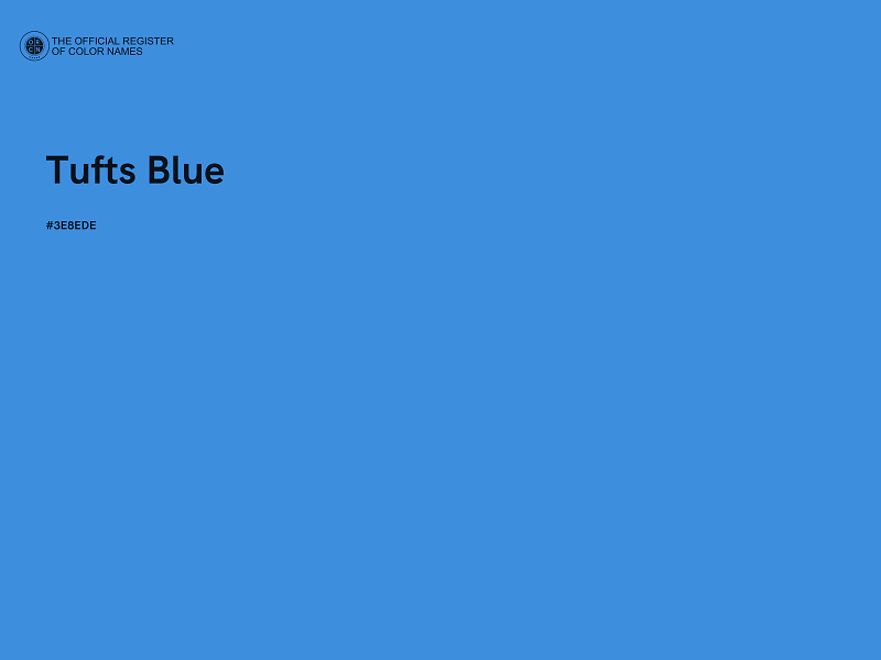 #3E8EDE - Tufts Blue color image