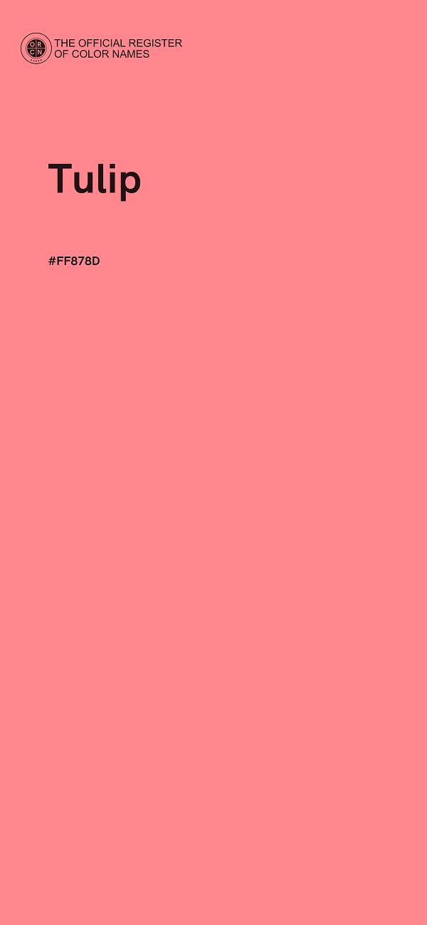 #FF878D - Tulip color image