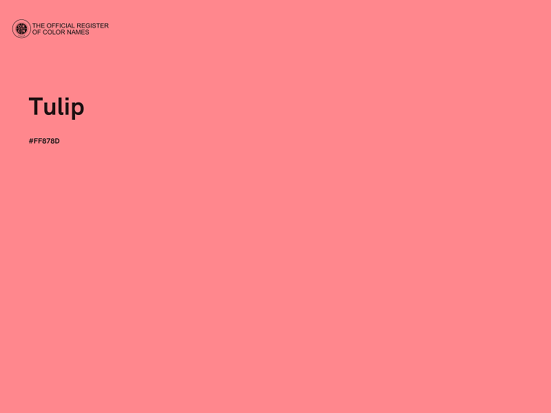 #FF878D - Tulip color image