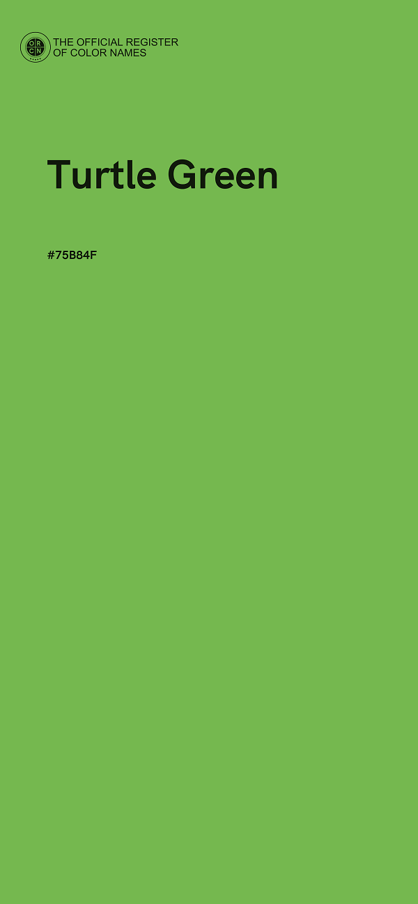 #75B84F - Turtle Green color image