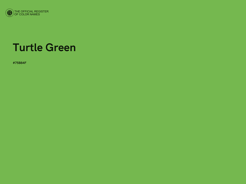 #75B84F - Turtle Green color image