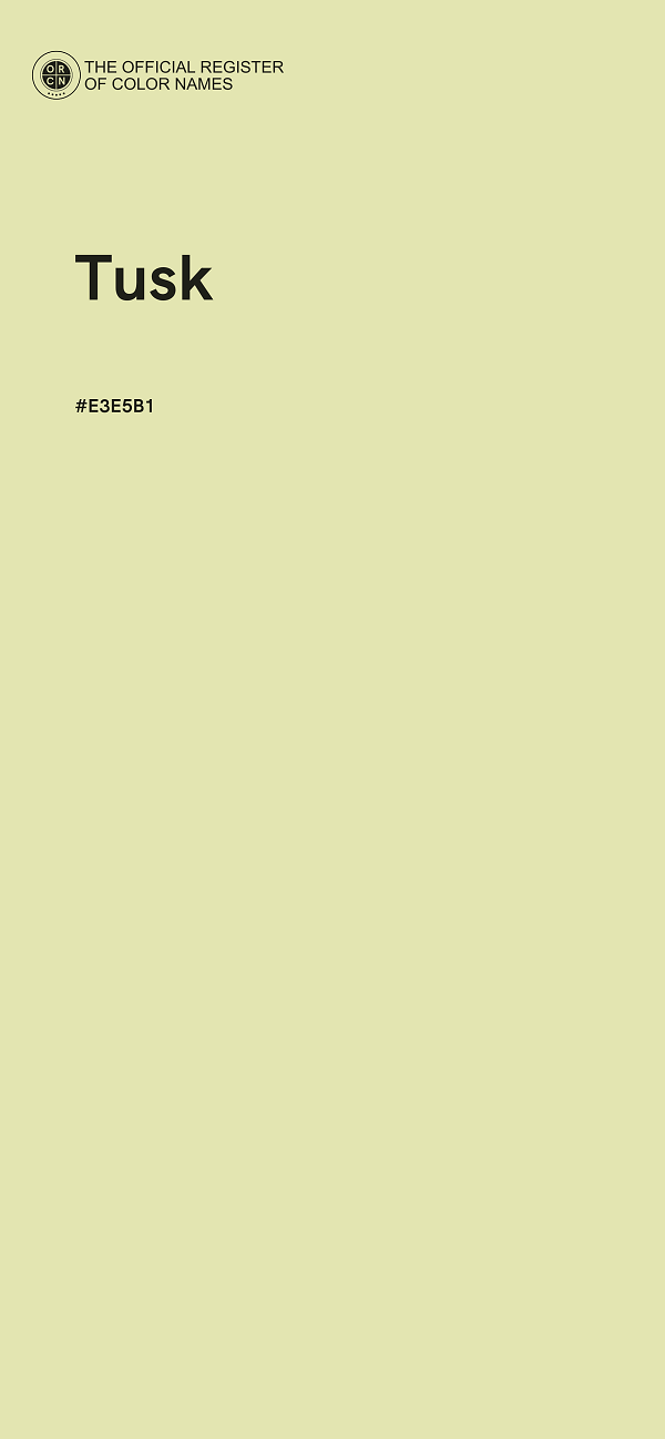 #E3E5B1 - Tusk color image