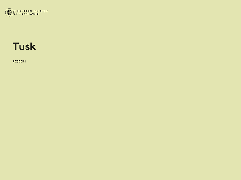 #E3E5B1 - Tusk color image