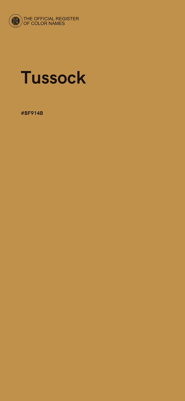 #BF914B - Tussock color image