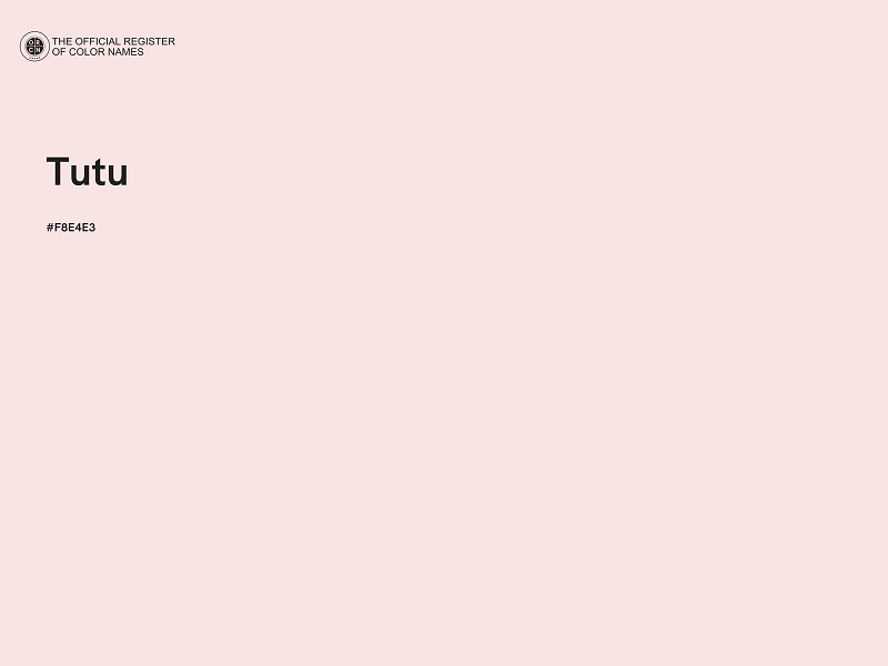 #F8E4E3 - Tutu color image