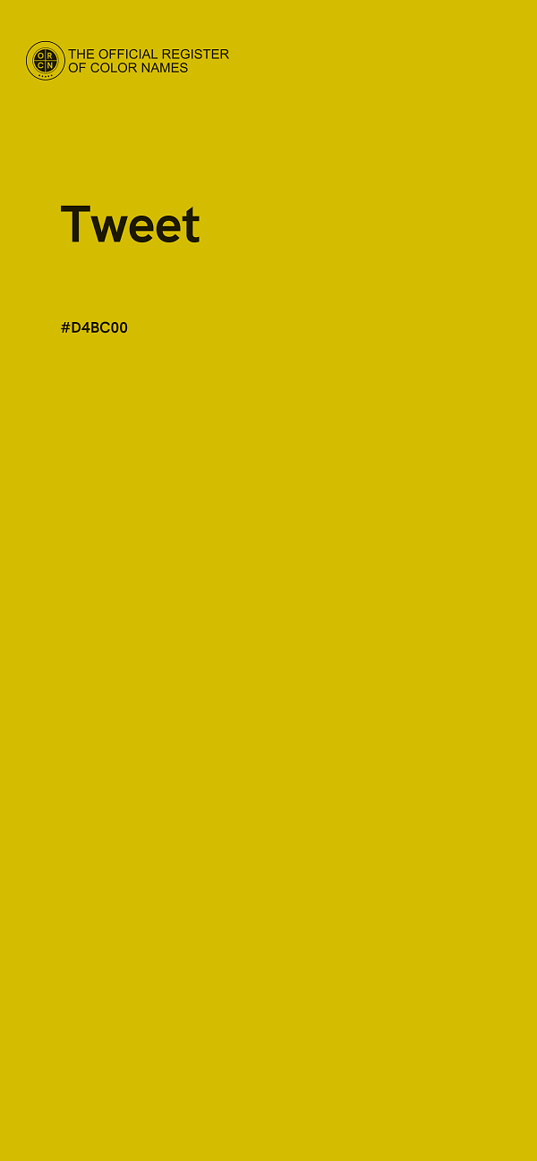 #D4BC00 - Tweet color image