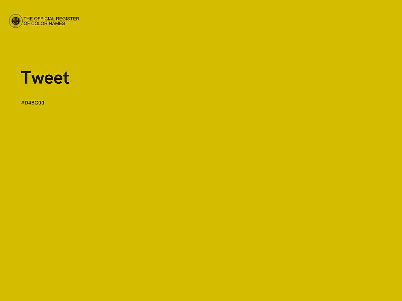 #D4BC00 - Tweet color image