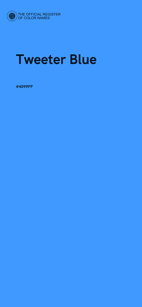 #4099FF - Tweeter Blue color image