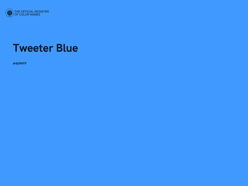 #4099FF - Tweeter Blue color image