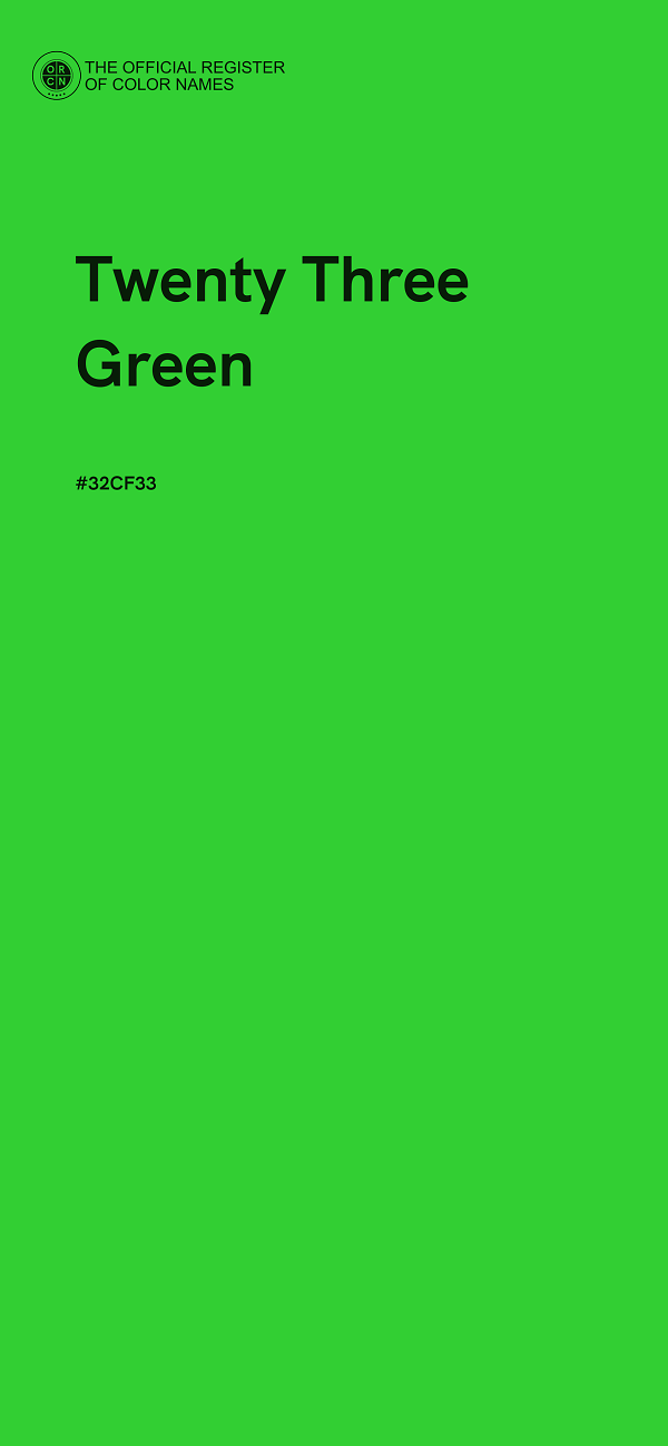 #32CF33 - Twenty Three Green color image